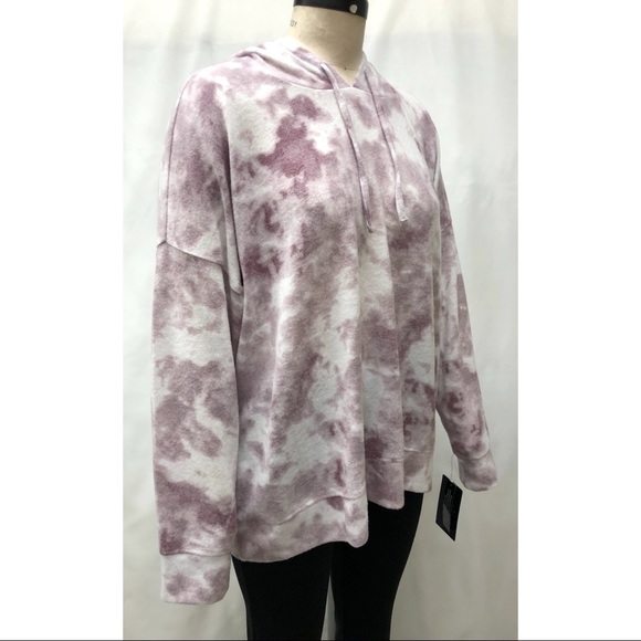 NWT 2LIV Wine Purple Tie Dye Hoodie - Picture 6 of 14